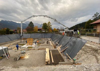 Fundamentierungsarbeiten für Tiefgarage 2 EFH Garmisch-Partenkirchen
