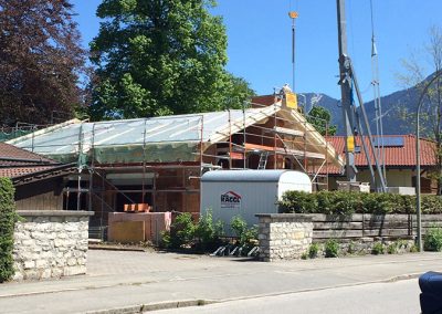 Fertigstellung der Rohbauarbeiten EFH in Garmisch-Partenkirchen